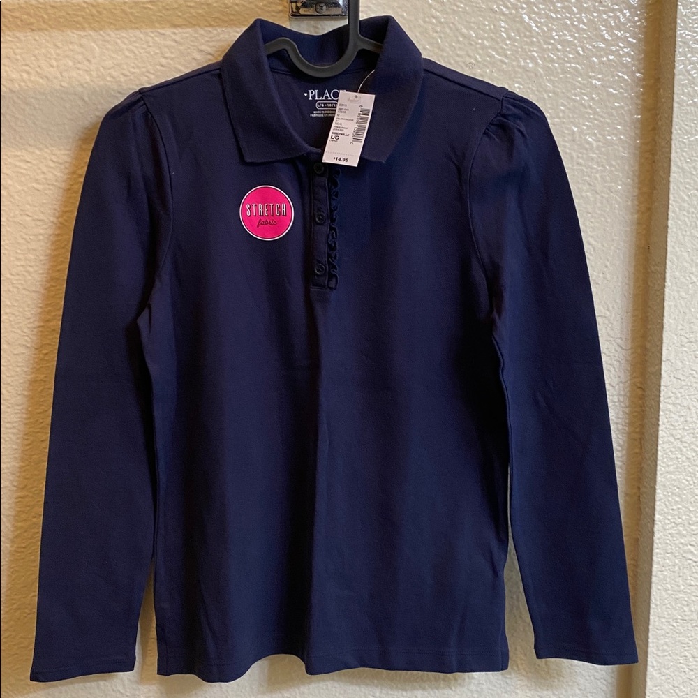 The Children's Place Dark Blue Long Sleeve Polo